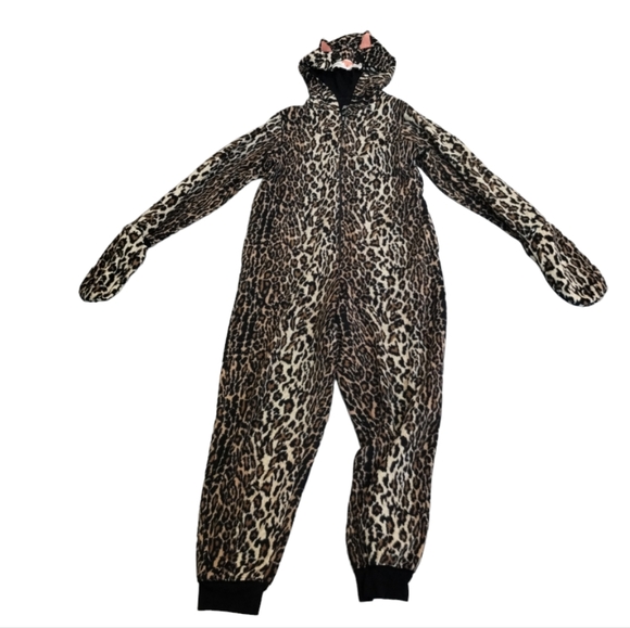 Nick & Nora Other - Nick and Nora Leopard Cat Full Body Halloween Costume W Hood + Paws Size Women S